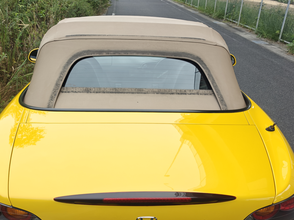 s2000塗装前幌後ろから