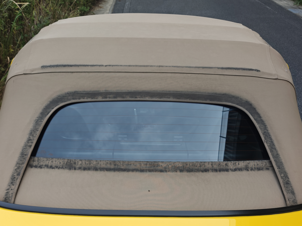 s2000塗装前幌後ろから